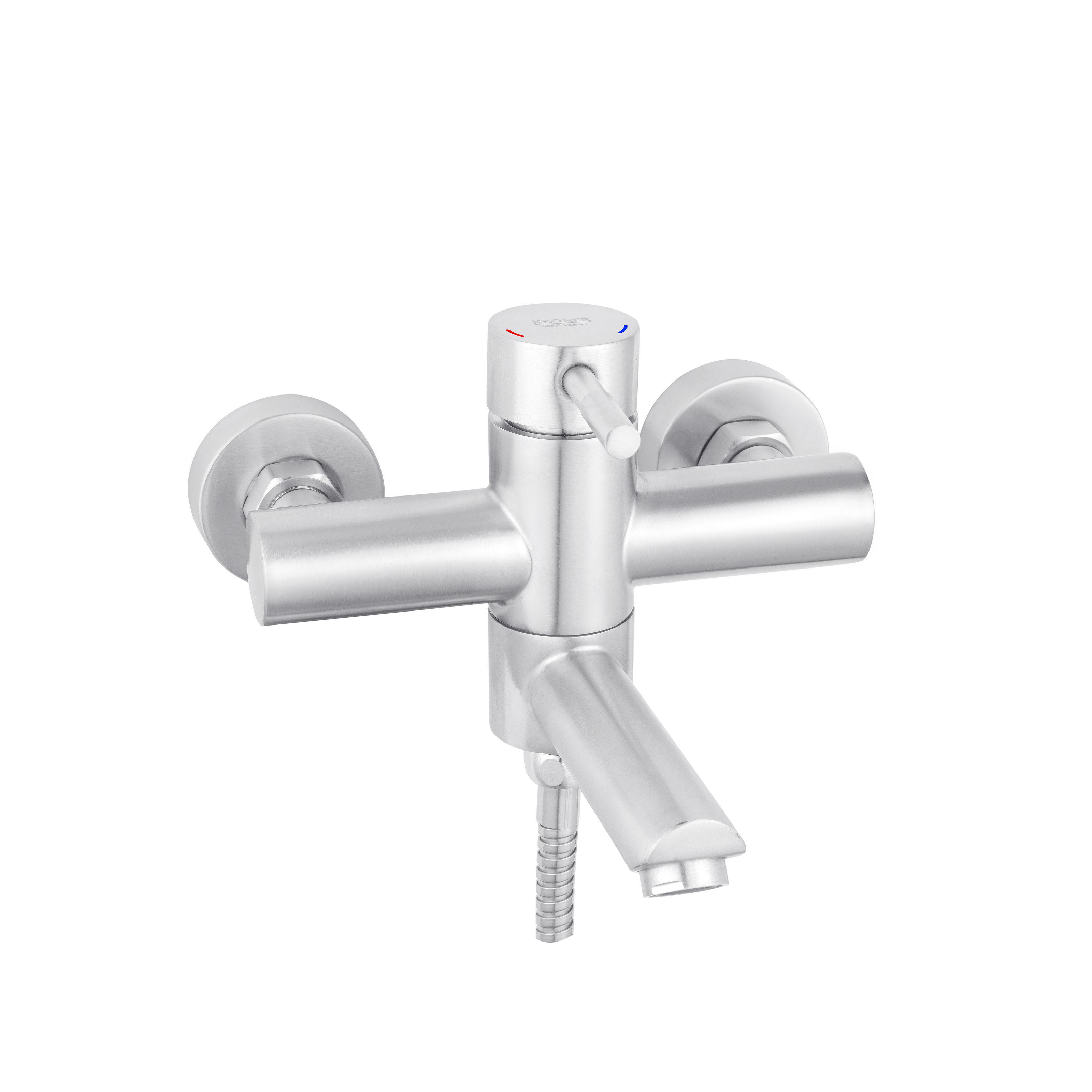 Смеситель для ванны KRONER Edelstahl Klassisch CV022998 однорычажный Никель (135947)