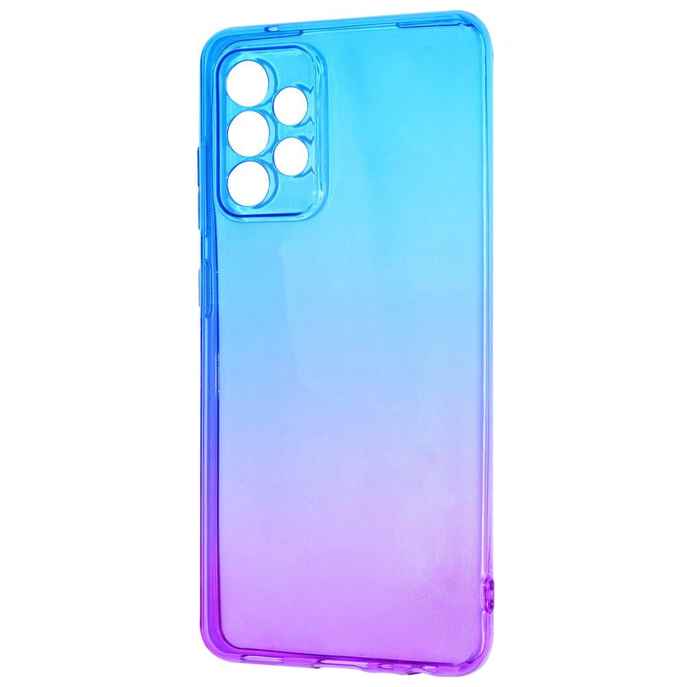 Чехол  PRC Силикон 0.5 mm Gradient Design Samsung Galaxy A52 (A525F) blue/purple Синий Фиолетовый