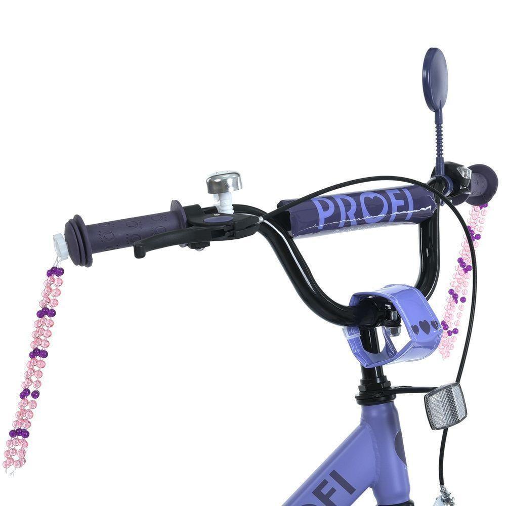 Велосипед для дівчинки PROF1 Princess 20" з багажником Бузковий - фото 3 Велосипед для дівчинки PROF1 Princess 20" з багажником Бузковий - фото 3