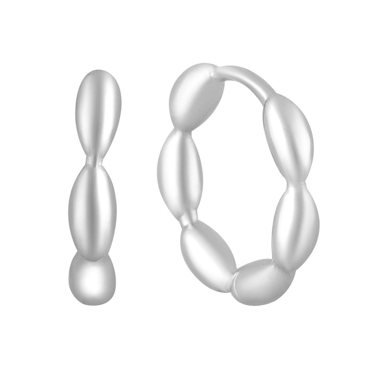 Срібні сережки Tiva без каменів (2130093)