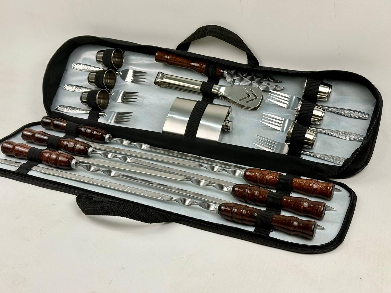 Набір шампурів в чохлі Планшет №1 6 шт. (21-10-NB-2230) - фото 4 Набір шампурів в чохлі Планшет №1 6 шт. (21-10-NB-2230) - фото 4