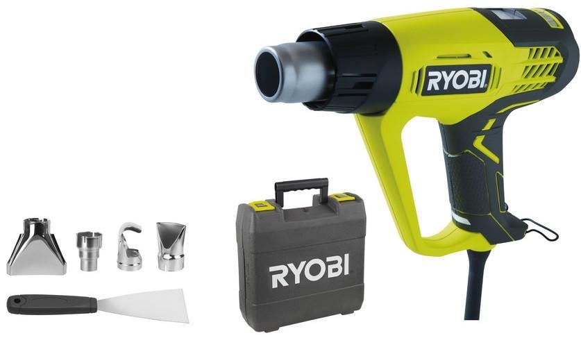 Строительный фен Ryobi EHG2020LCD 2000 Вт 250/500 л/мин 50-650С LCD 0.8 кг (iz16147) - фото 2