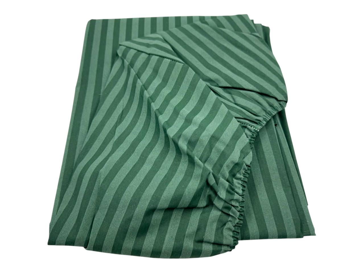 Простирадло на резинці Green stripes бязь 160х200 см (G-grl1304/WP/x160) Простирадло на резинці Green stripes бязь 160х200 см (G-grl1304/WP/x160)