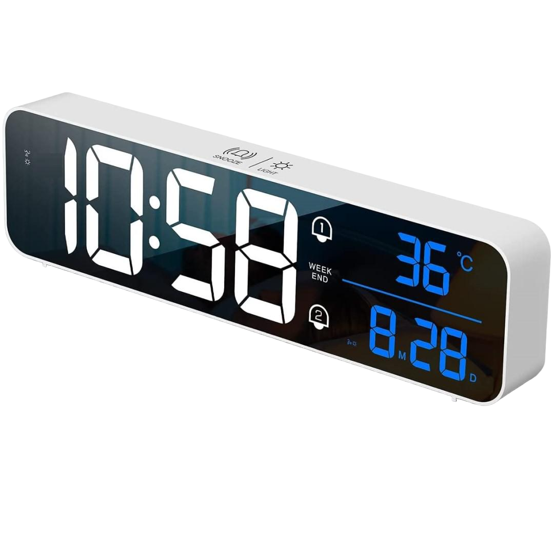 Часы настольные Mids электронные с аккумулятором термометром и календарем (8811W)