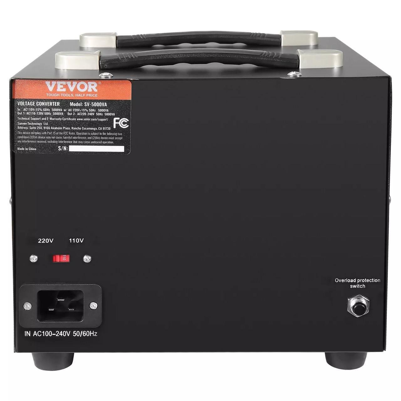 Перетворювач напруги Vevor 5000 W/3000 Вт/110 V/220 V - фото 2