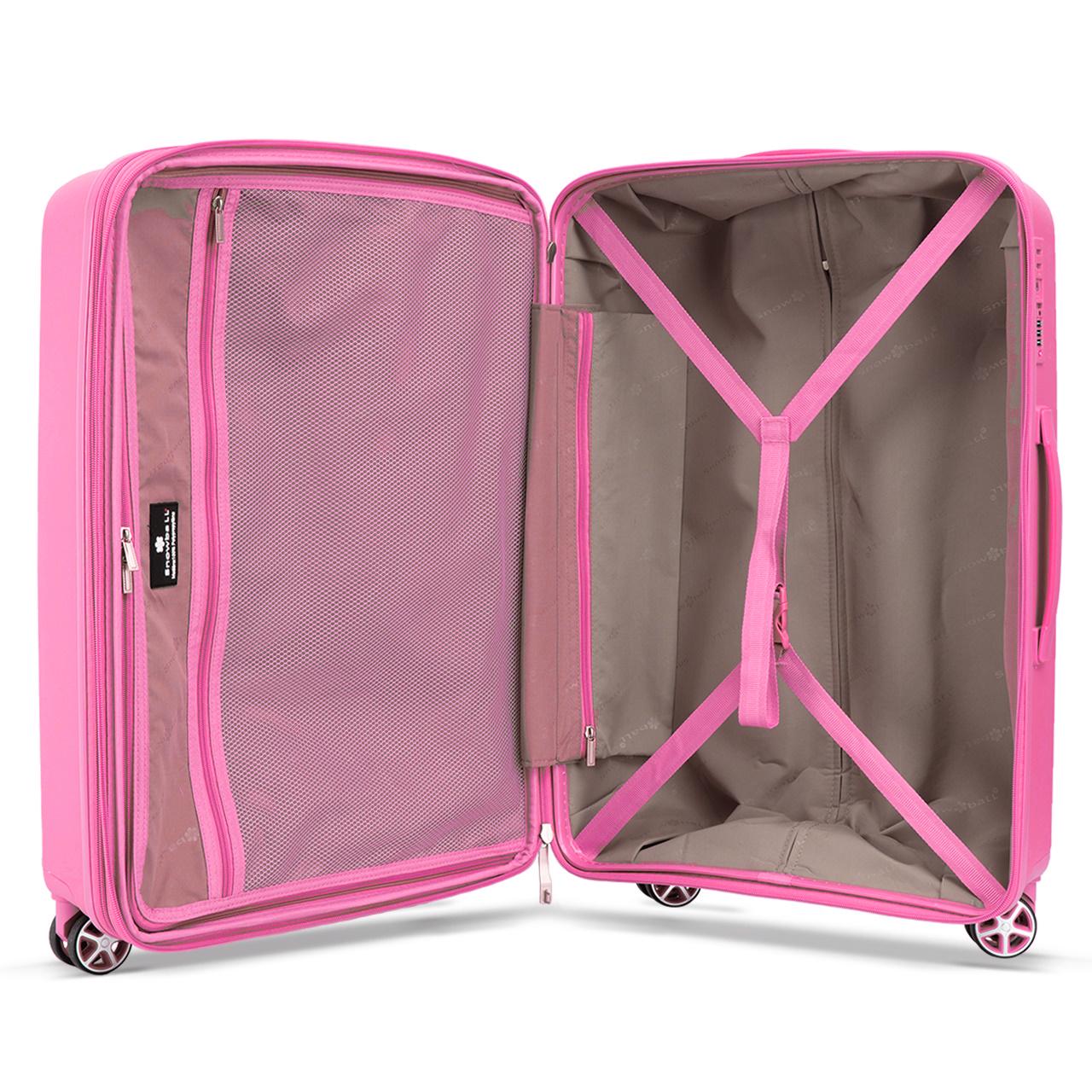 Валіза середня Snowball 40903 поліпропілен M Малиновий - фото 3