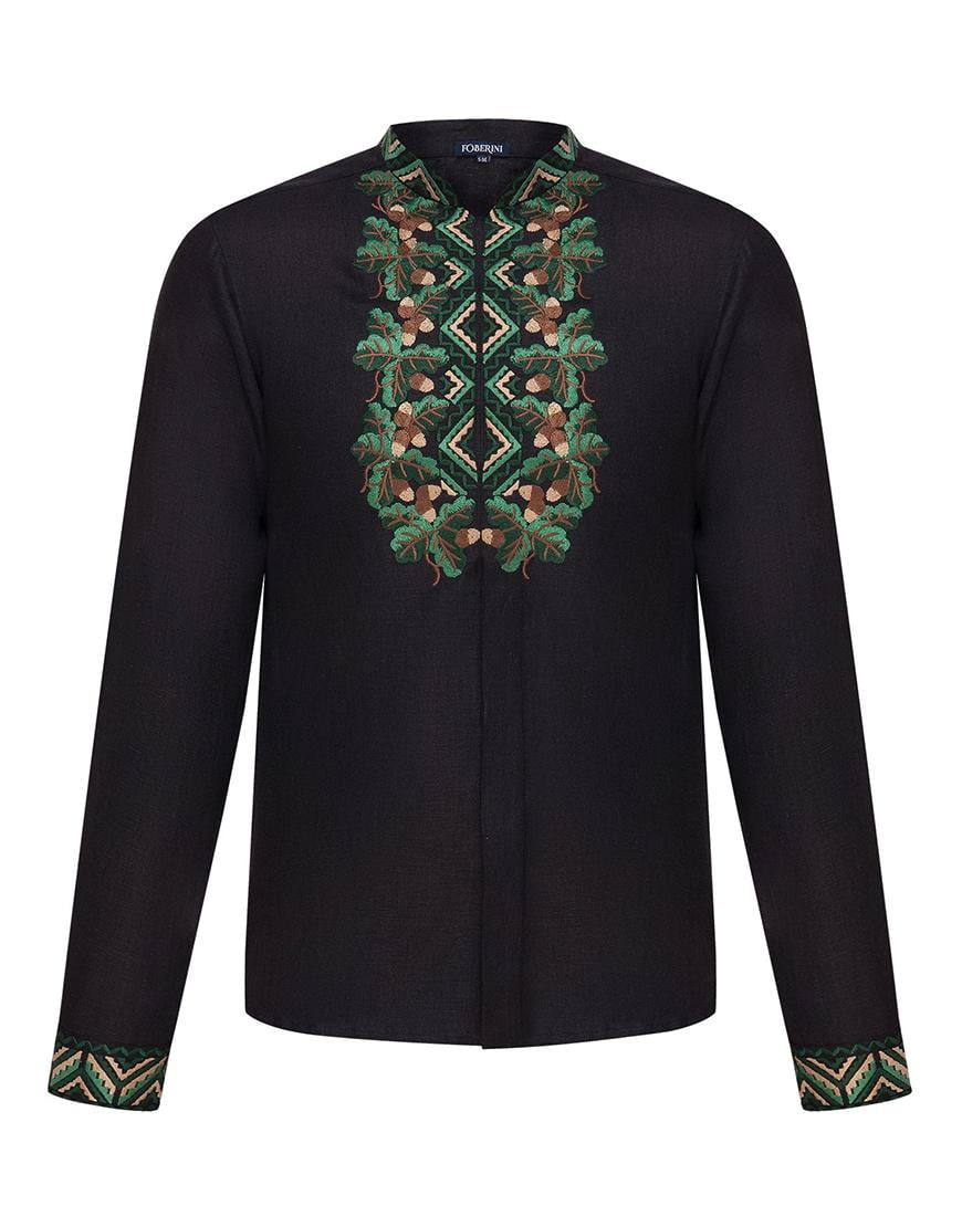 Сорочка чоловіча Богдан FOBERINI чорна L-XL
