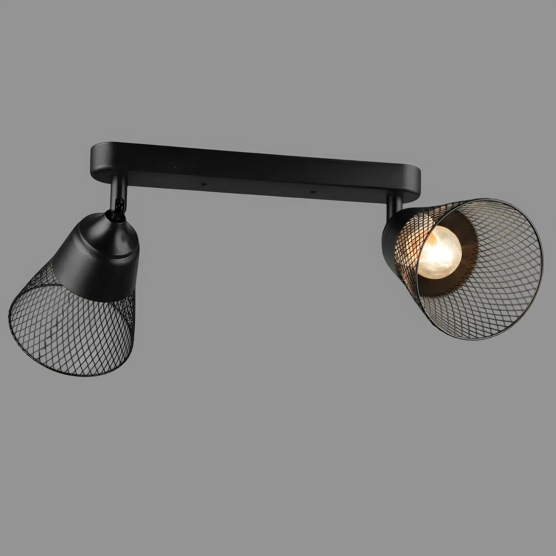 Світильник-спот стельовий Valeso на два плафони в сітку Е27 IP20 Чорний (B K2290/2 BK) - фото 2 Світильник-спот стельовий Valeso на два плафони в сітку Е27 IP20 Чорний (B K2290/2 BK) - фото 2