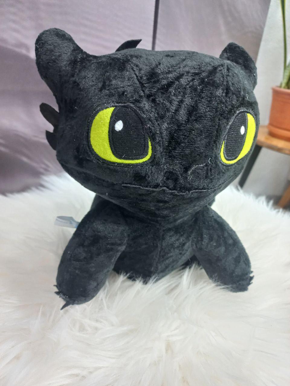 Мягкая игрушка дракон Беззубик ночная фурия Как приручить дракона 25 см Черный (9081/25) - фото 3