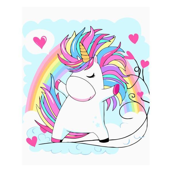 Картина по номерам Strateg Супергерои Веселый единорог 30х40 см в термопакете (SV-0098-mt)