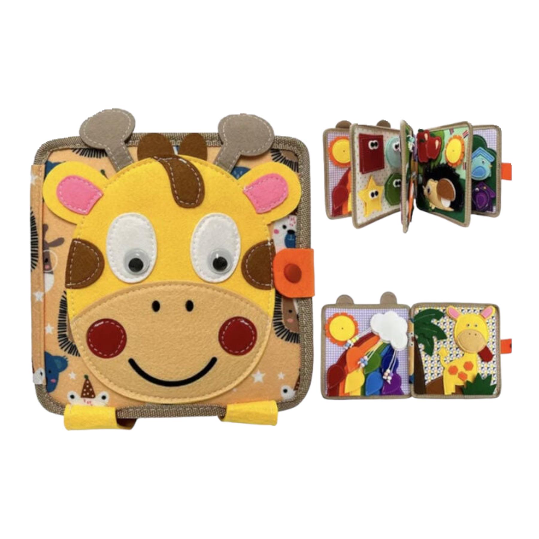 Іграшка для малюків Бізіборд Жирафка фетровий в пакеті (112022 )