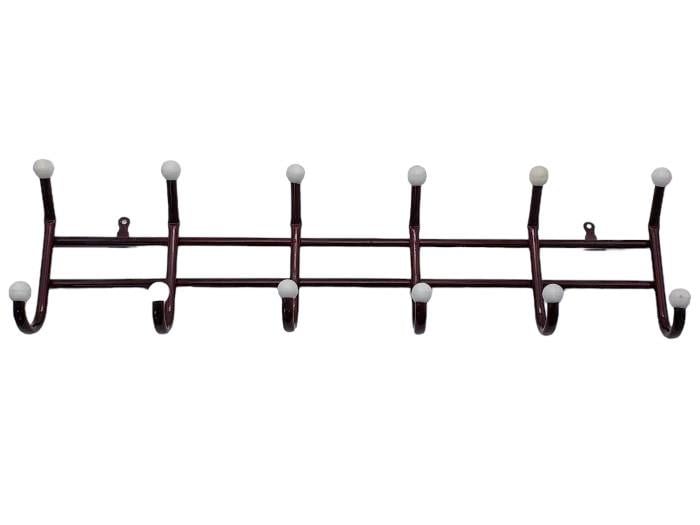 Вешалка для верхней одежды настенная CP-007 на 6 крючков металлическая L 61 см W 16 см (438594002) Вешалка для верхней одежды настенная CP-007 на 6 крючков металлическая L 61 см W 16 см (438594002)