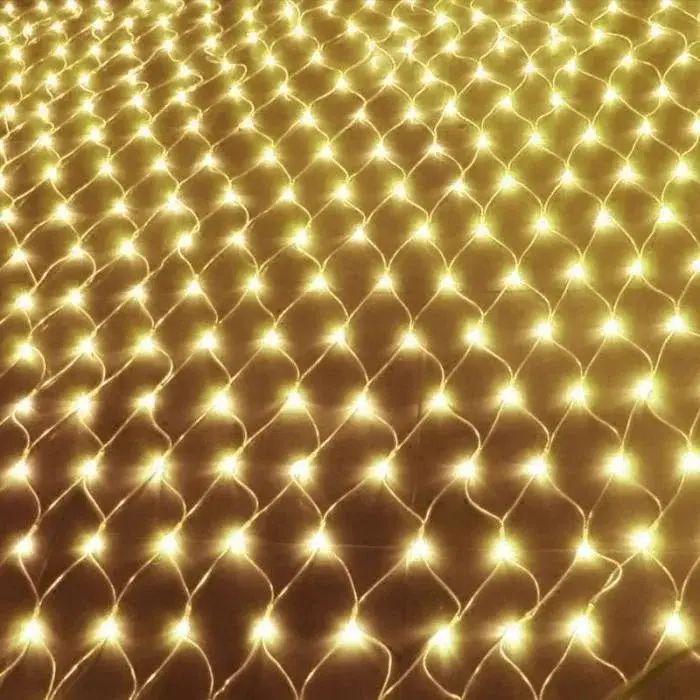 Гирлянда светодиодная Сетка 200 LED 220-240V 50 Hz 8 режимов мигания с тепло-белым свечением 3х2 м