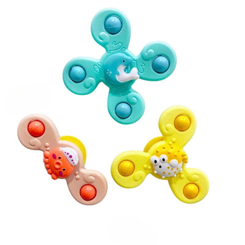 Дитячий розвиваючий набір брязкальця Fun Game 249 спінер на присосці Підводні мешканці (2468193303)