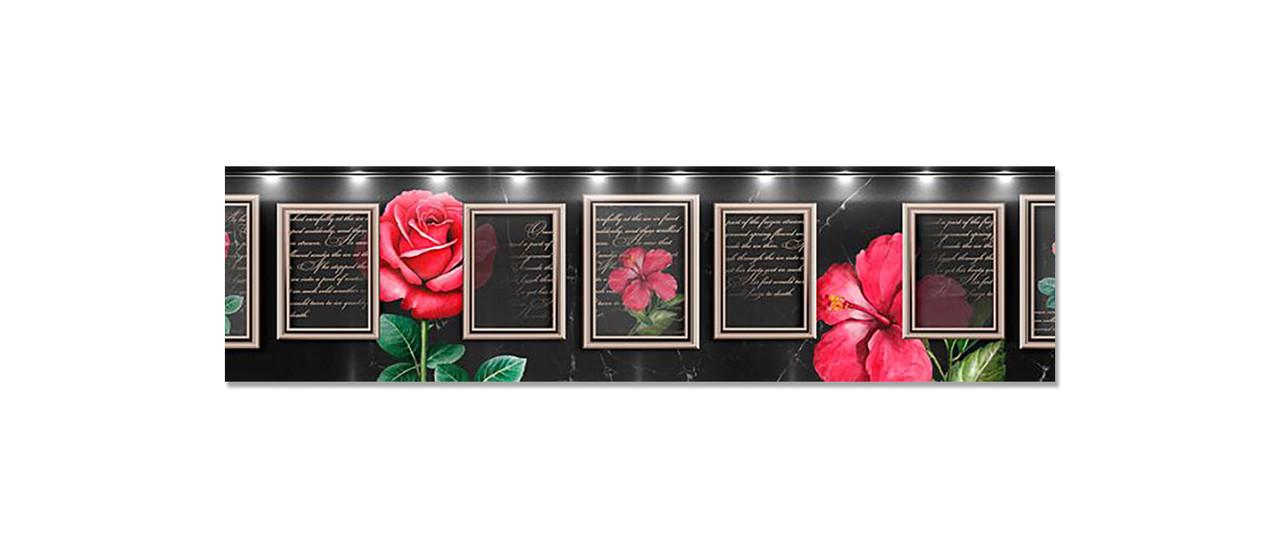 Наклейка виниловая на кухню Zatarga Розы в Рамках 650х2500 мм (1289776298)