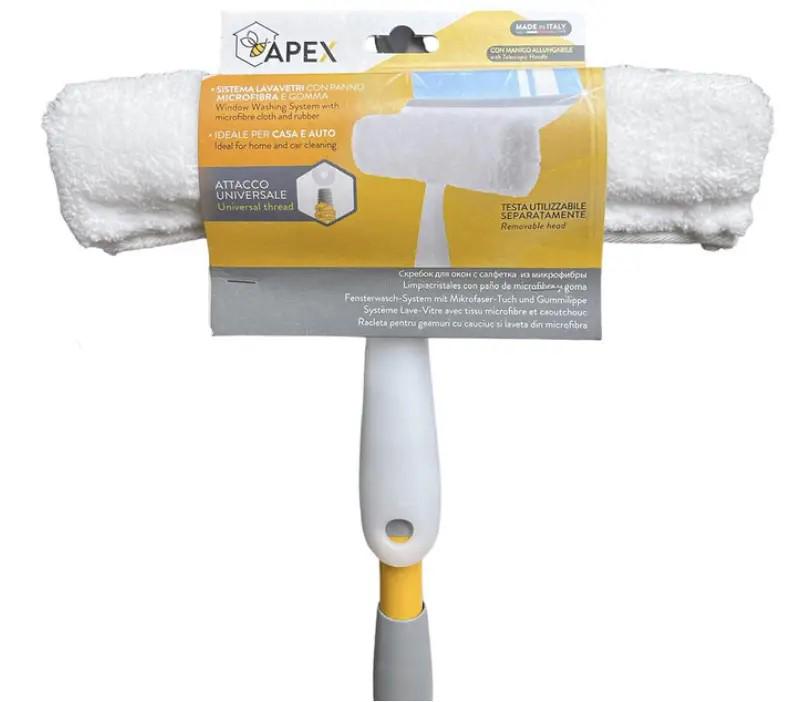 Вікномийка з блоком APEX з мікрофібри та телескопічним тримачем 25 см 130 см (A20656) - фото 4 Вікномийка з блоком APEX з мікрофібри та телескопічним тримачем 25 см 130 см (A20656) - фото 4