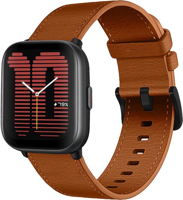 Ремешок кожаный Elfur для Amazfit Active Brown (38394-30)