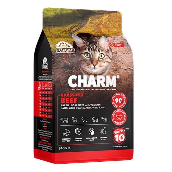 Корм для котов сухой беззерновой холистик Charm Grass-Fed Beef с говядиной выкормленной на траве 340 г