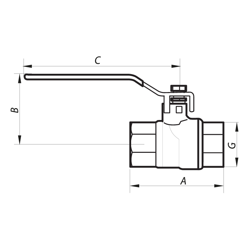 Кран кульовий NOLF 1-1/2" ГГР ГАЗ NF.612 (NF2928) - фото 2