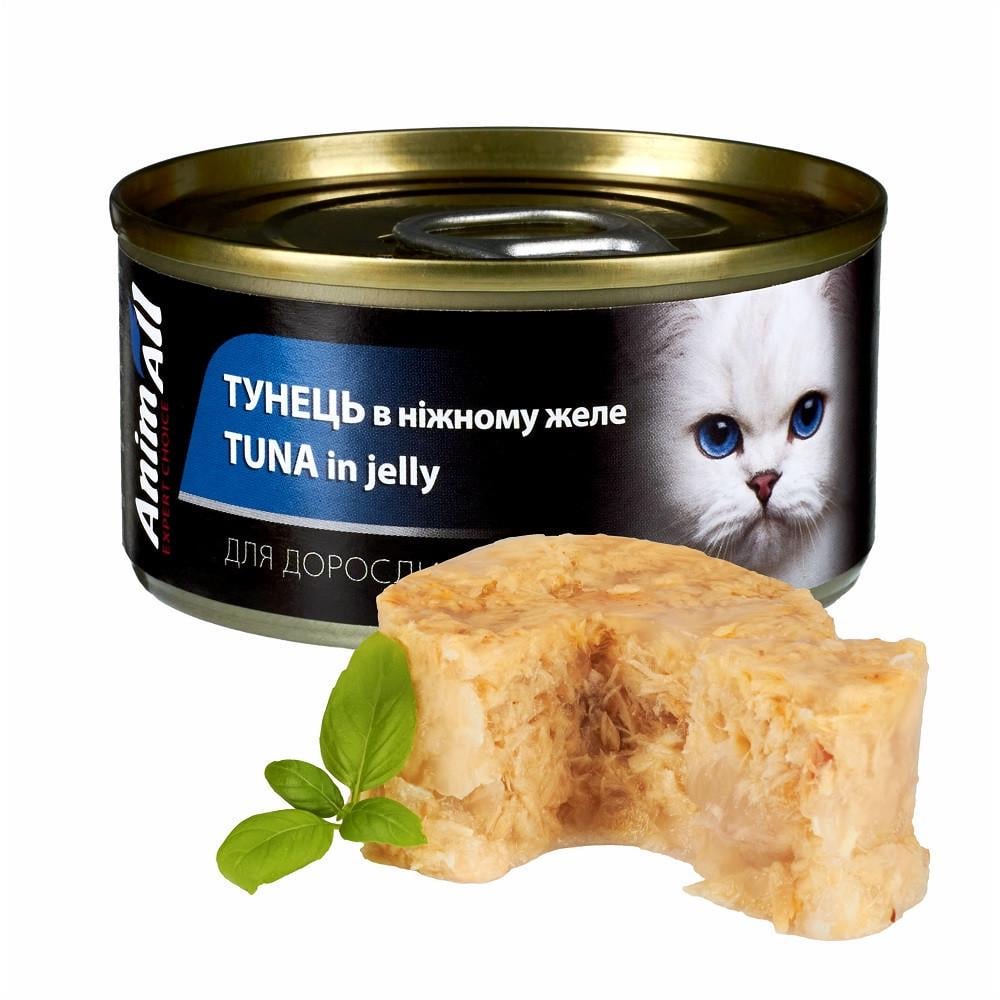 Корм влажный для кошек AnimAll тунец в нежном желе 85 г (2998381580)