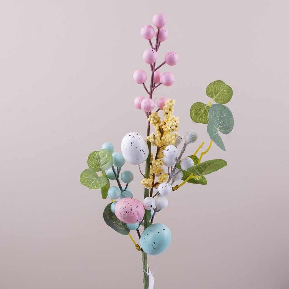 Веточка с яйцами ягодами и листьями (8431)