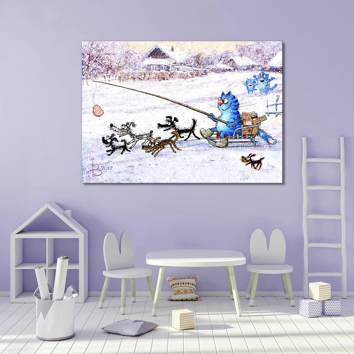 Модульная картина Доставка почты 1 модуль 80x120 см (_rinaz_20172220)