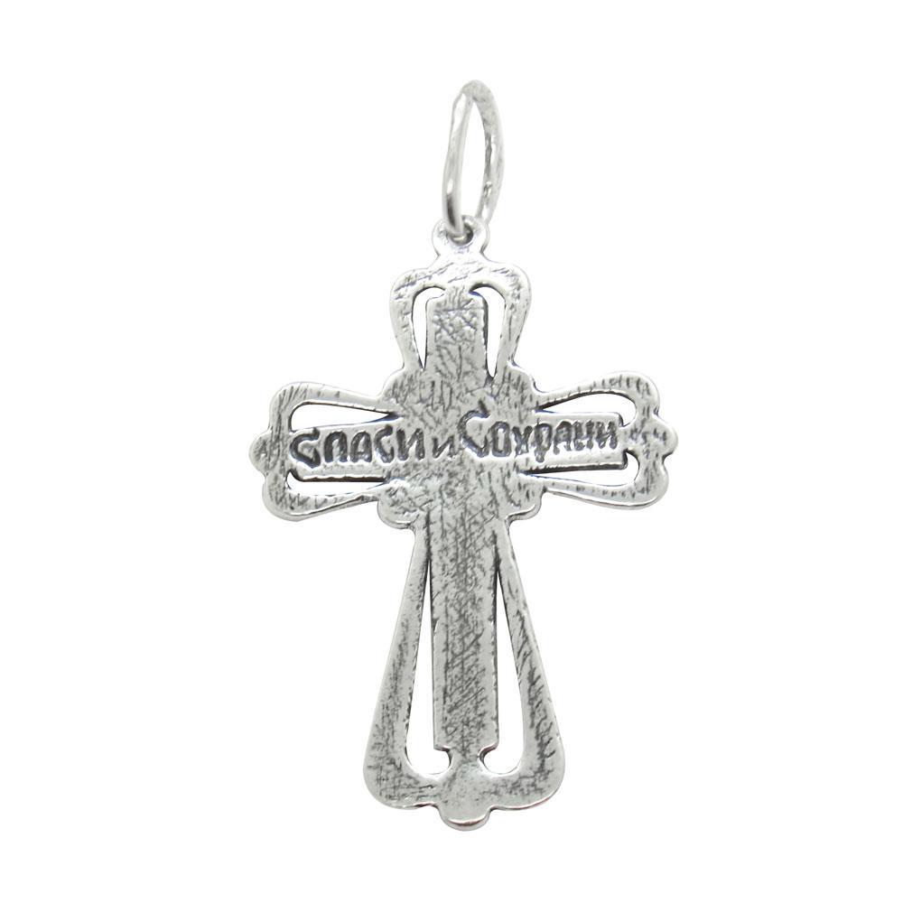 Срібний християнський підвіс Хрестик 9 (1137351430) - фото 3 Срібний християнський підвіс Хрестик 9 (1137351430) - фото 3
