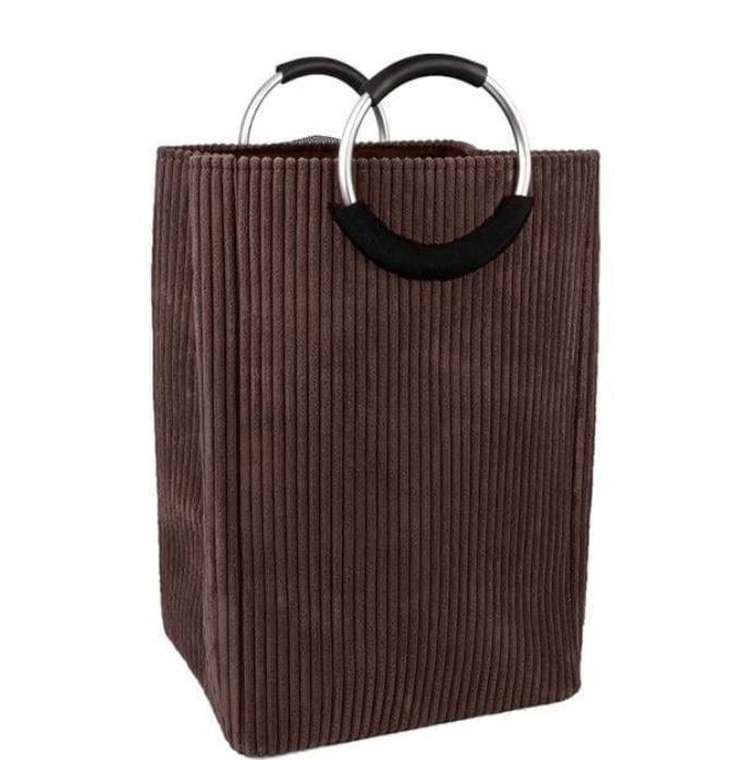 Сумка для белья с ручками вельветовая Коричневый (50029)