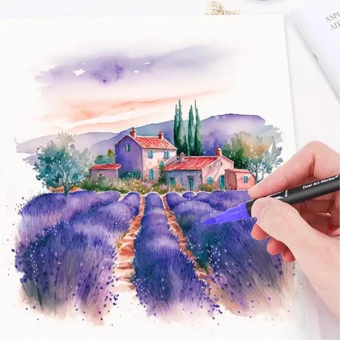 Набор двусторонних маркеров для скетчинга Black Dual Brush Pens на водной основе в сумке 168 шт. (3_05675) - фото 7 Набор двусторонних маркеров для скетчинга Black Dual Brush Pens на водной основе в сумке 168 шт. (3_05675) - фото 7