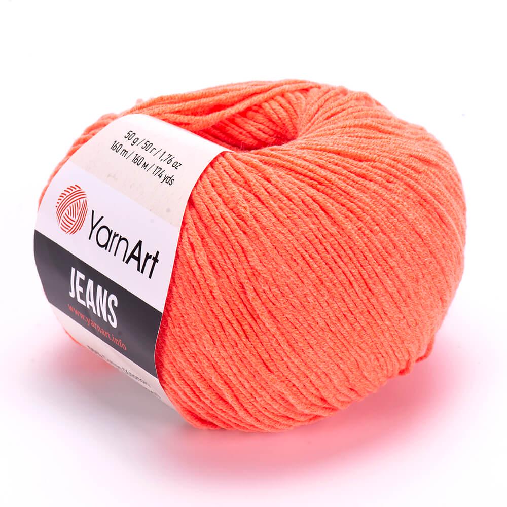 Пряжа YarnArt Jeans 61 коралловый неон (2323)