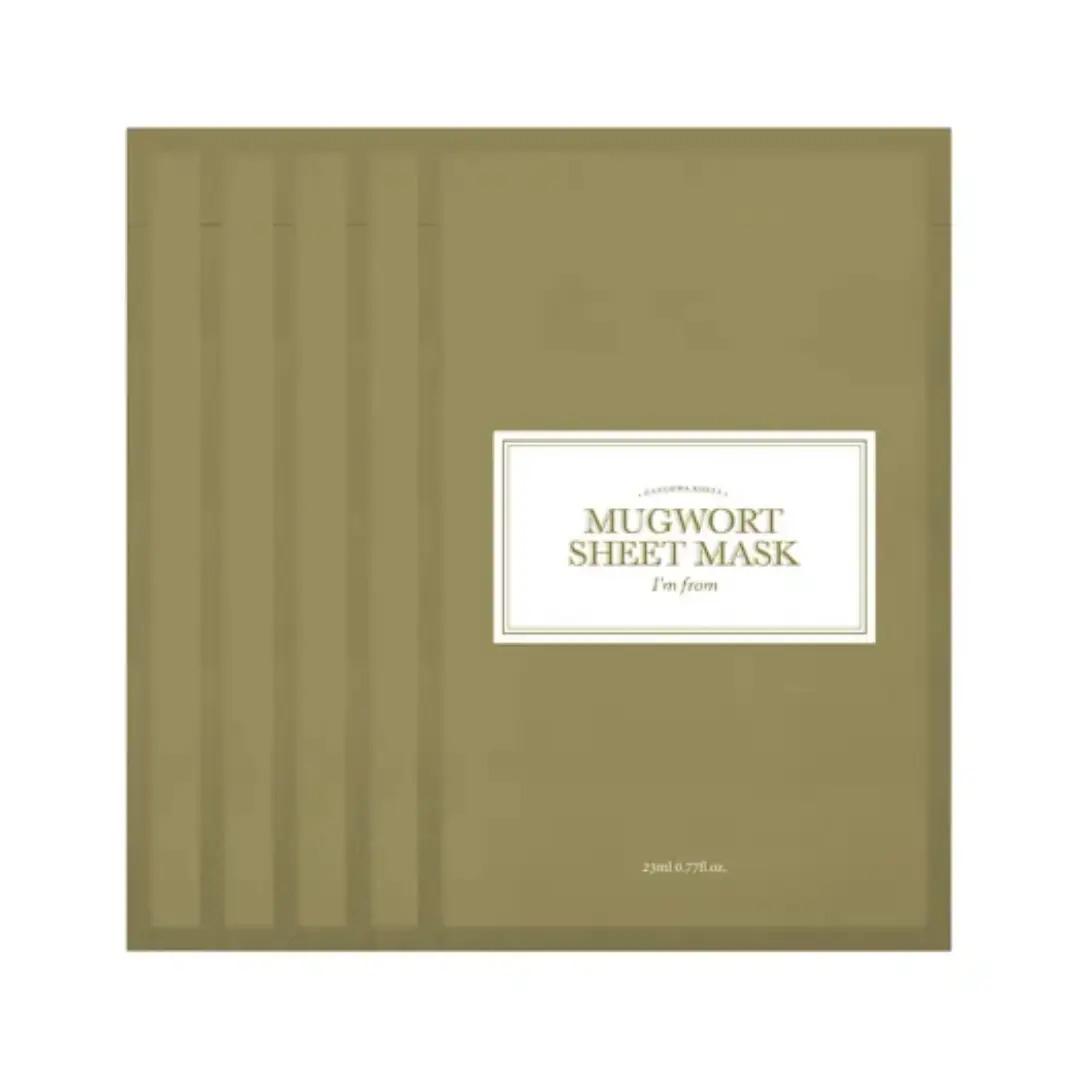 Маска с экстрактом полыни успокаивающая тканевая I'm From Mugwort Sheet Mask 23 мл 5 шт.
