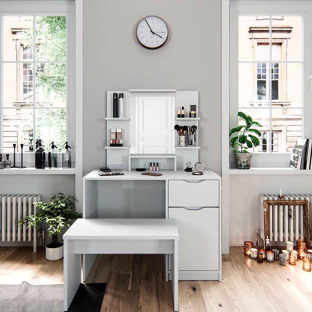 Туалетный столик Vicco Ruben со скамейкой Белый - фото 4 Туалетный столик Vicco Ruben со скамейкой Белый - фото 4