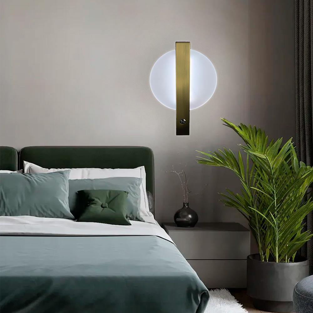 Бра Line.F B 320 АВ с выключателем Латунь (2436_4150)