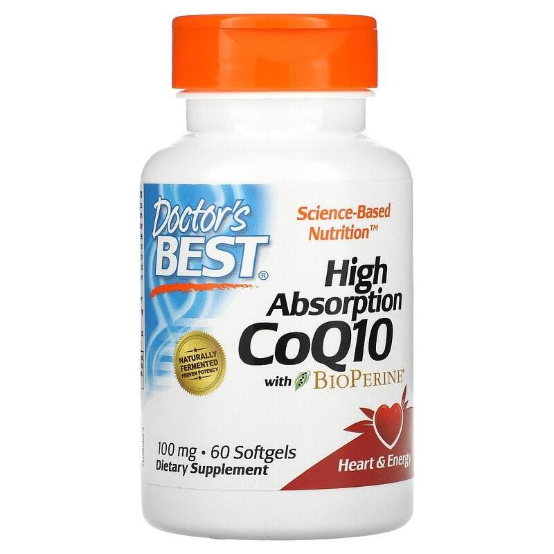 Антиоксидант Doctor's Best High Absorption CoQ10 with BioPerine 100 мг 60 капсул