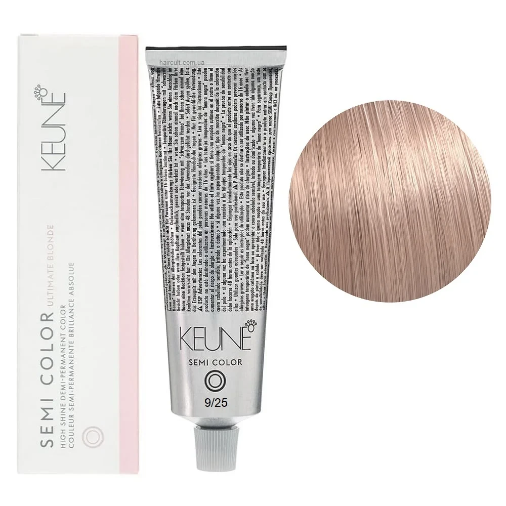 Краска тонирующая безаммиачная для волос Keune Semi Color 9.25 Very Light Pearly Mahogan Blonde 60 мл