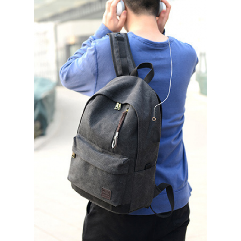 Рюкзак міський чоловічий 43х36х13 см Чорний (514) - фото 4 Рюкзак міський чоловічий 43х36х13 см Чорний (514) - фото 4