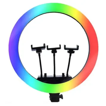 Лампа кільцева RGB Ring Light LED 3 кріплення MJ-18 55,5 см (1762949408) - фото 11