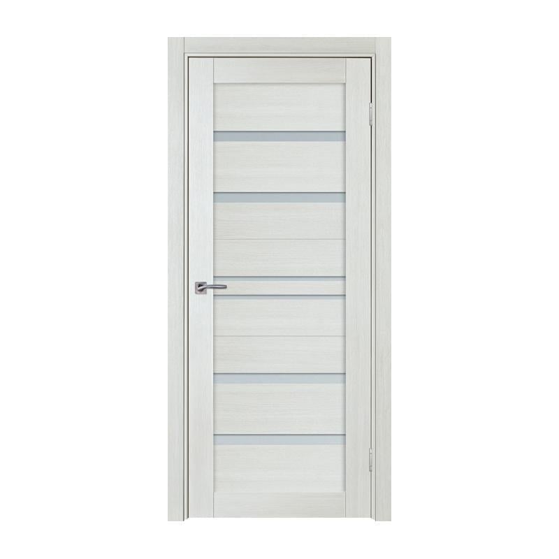 Дверное полотно ТД ТД-302 2000х800 мм R Дуб беленый/Белое стекло