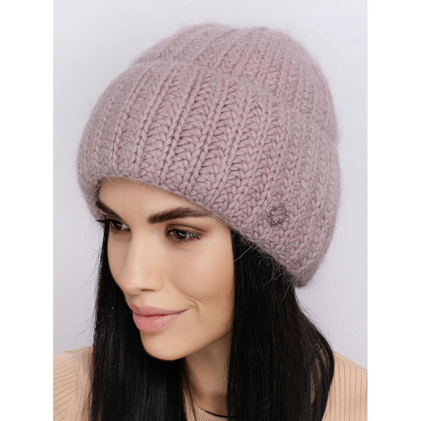 Шапка ангоровая Leks Троянда one size Темно-пудровый - фото 1 Шапка ангоровая Leks Троянда one size Темно-пудровый - фото 1
