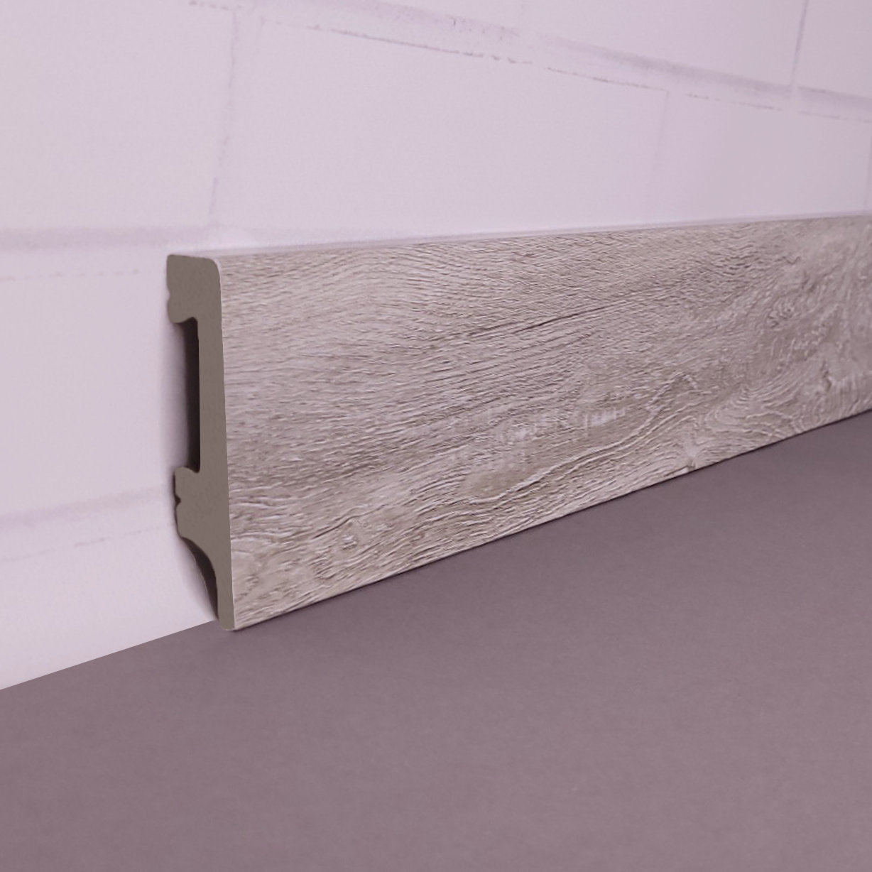 Плинтус дюрополимерный 80х15х2500 мм Светлый дуб (8015P-19141-3)