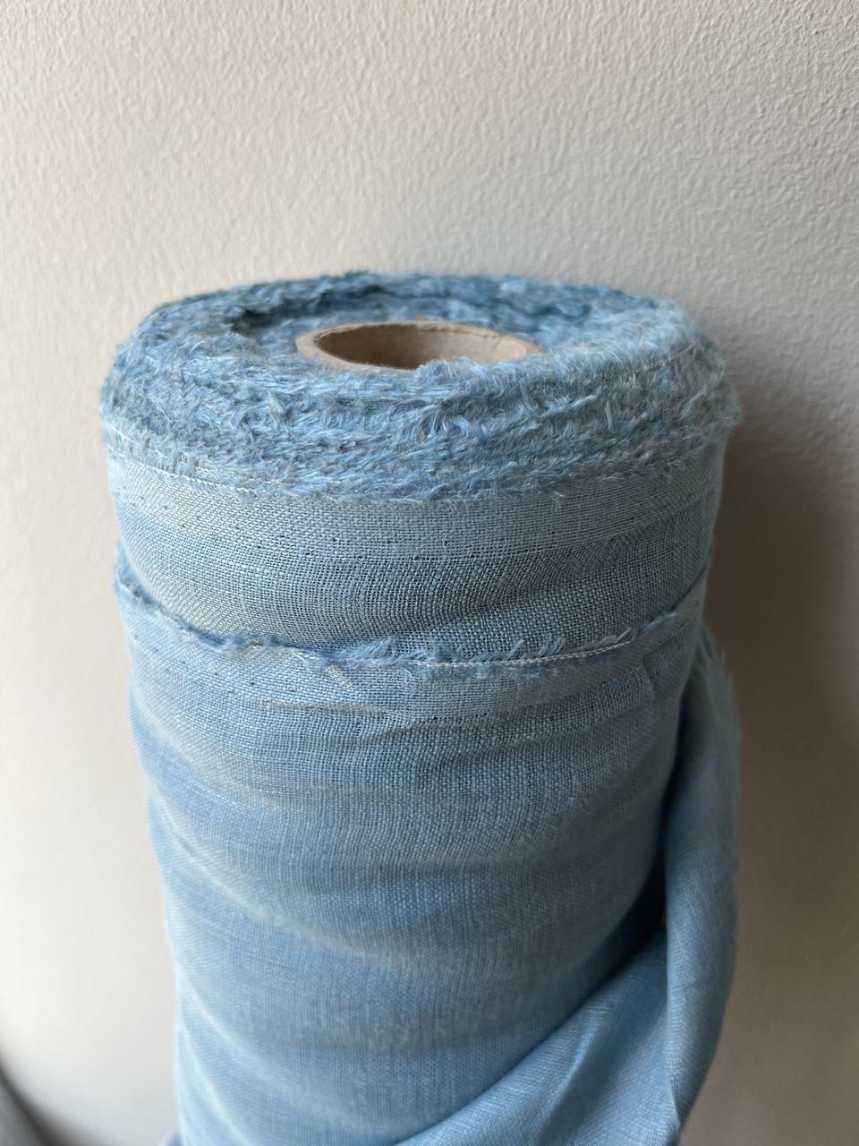 Ткань натуральная Linen Plus 100% лен марля Голубой 1586 - фото 3 Ткань натуральная Linen Plus 100% лен марля Голубой 1586 - фото 3