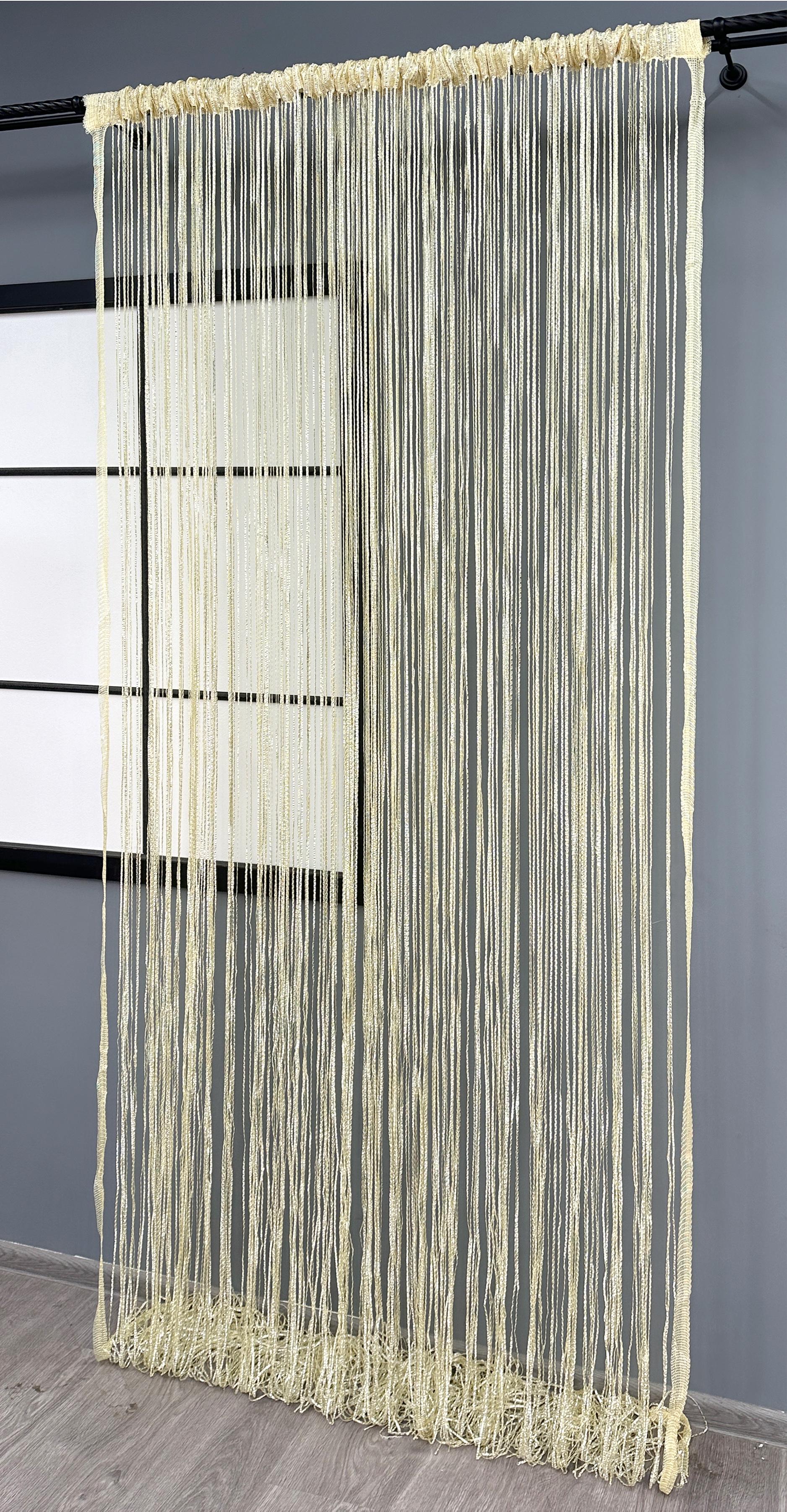 Шторы-нити Rovi Premium с люрексом 300х300 см Кремовый (61-116) - фото 3 Шторы-нити Rovi Premium с люрексом 300х300 см Кремовый (61-116) - фото 3