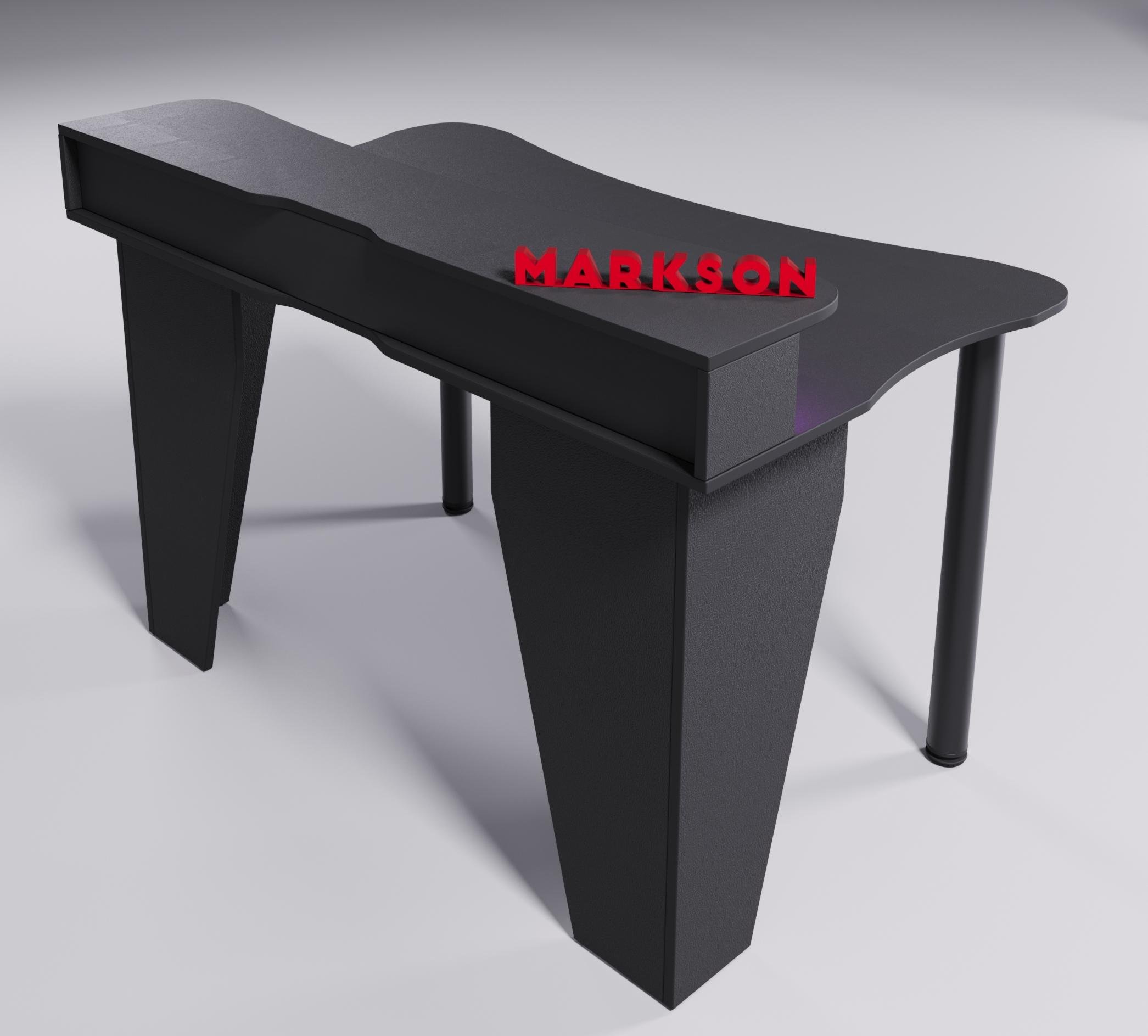 Компьютерный стол игровой ARES-PRO с RGB подсветкой Черный (MS903) - фото 3 Компьютерный стол игровой ARES-PRO с RGB подсветкой Черный (MS903) - фото 3