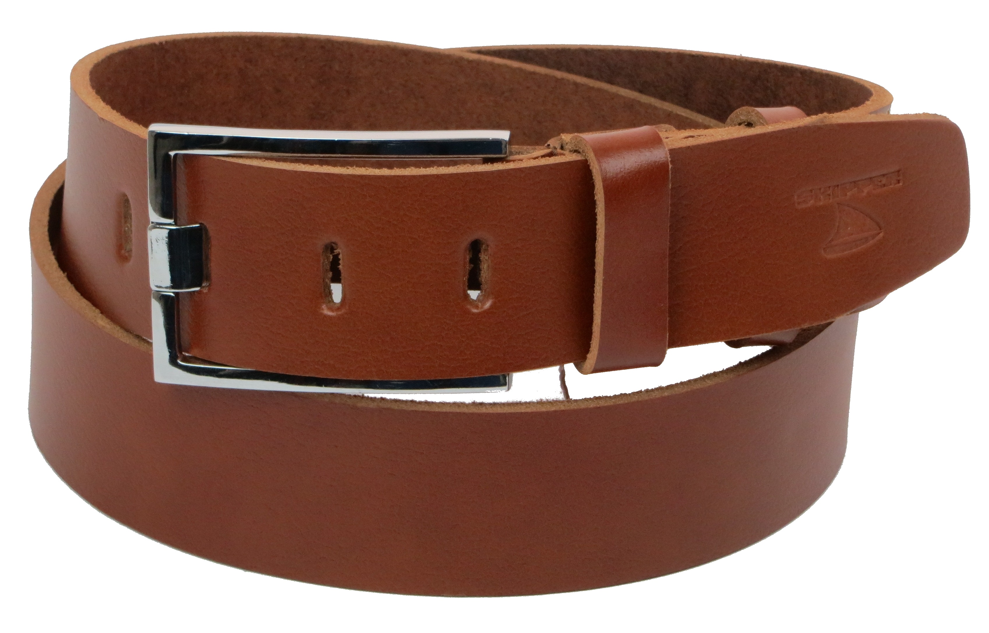 Ремень мужской Skipper кожаный Коричневый (1186-45)