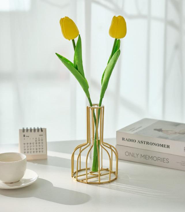 Ваза для квітів Gold 3 15051 3.5х9.5х15 см золота (5003212)