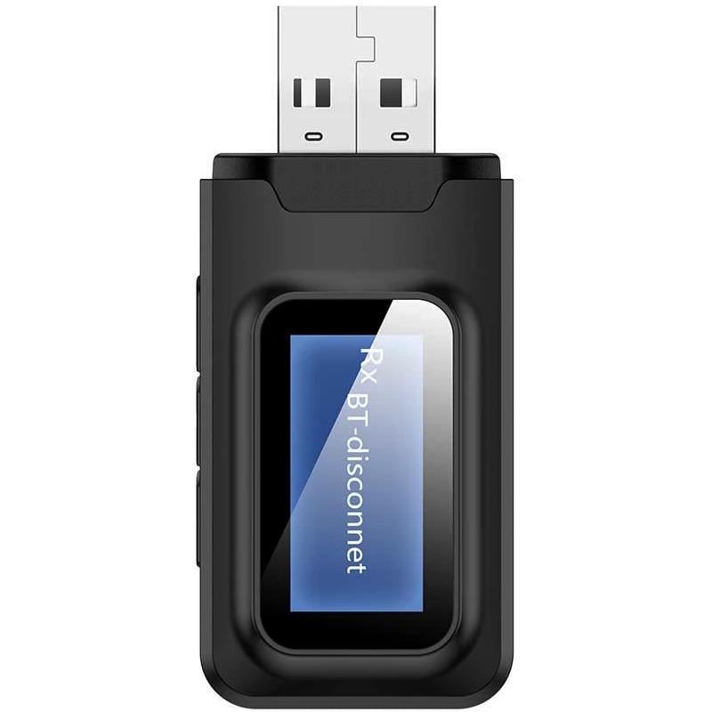 Адаптер Bluetooth 5.0 с дисплеем 4Sport 2-in-1 ZF-BT819 Black