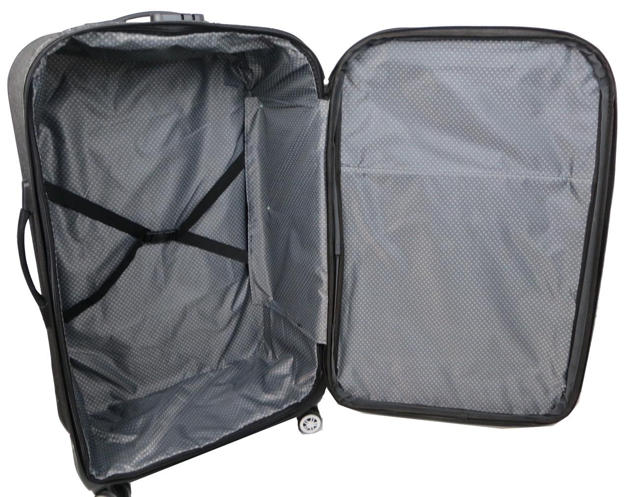 Валіза тканинна велика Gedoх на колесах L 100 л Сірий - фото 6