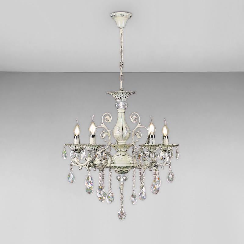 Люстра подвесная свечи Light House SH-18210/5C L 600х1100 мм Белый