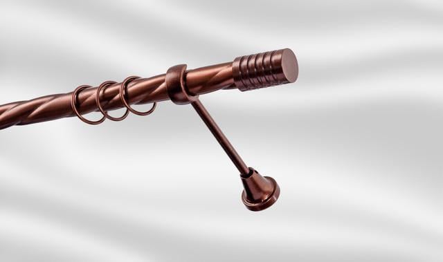 Карниз для штори Plastidea Циліндр металевий одинарний кручений з гачками D 25 мм 300 см Мідь - фото 1 Карниз для штори Plastidea Циліндр металевий одинарний кручений з гачками D 25 мм 300 см Мідь - фото 1