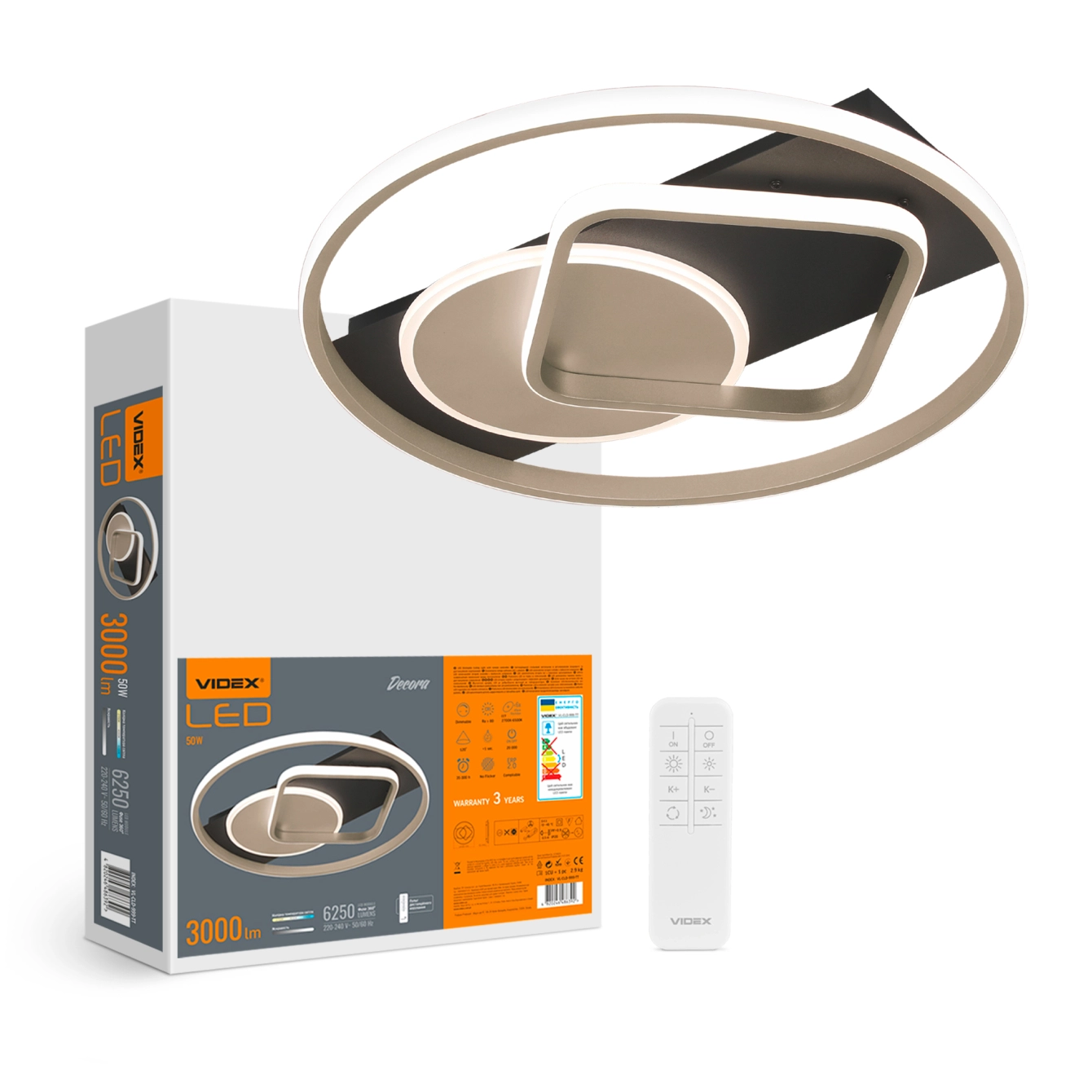 Светильник LED функциональный Videx DECORA 50W VL-CLD-999-TT (000351882)